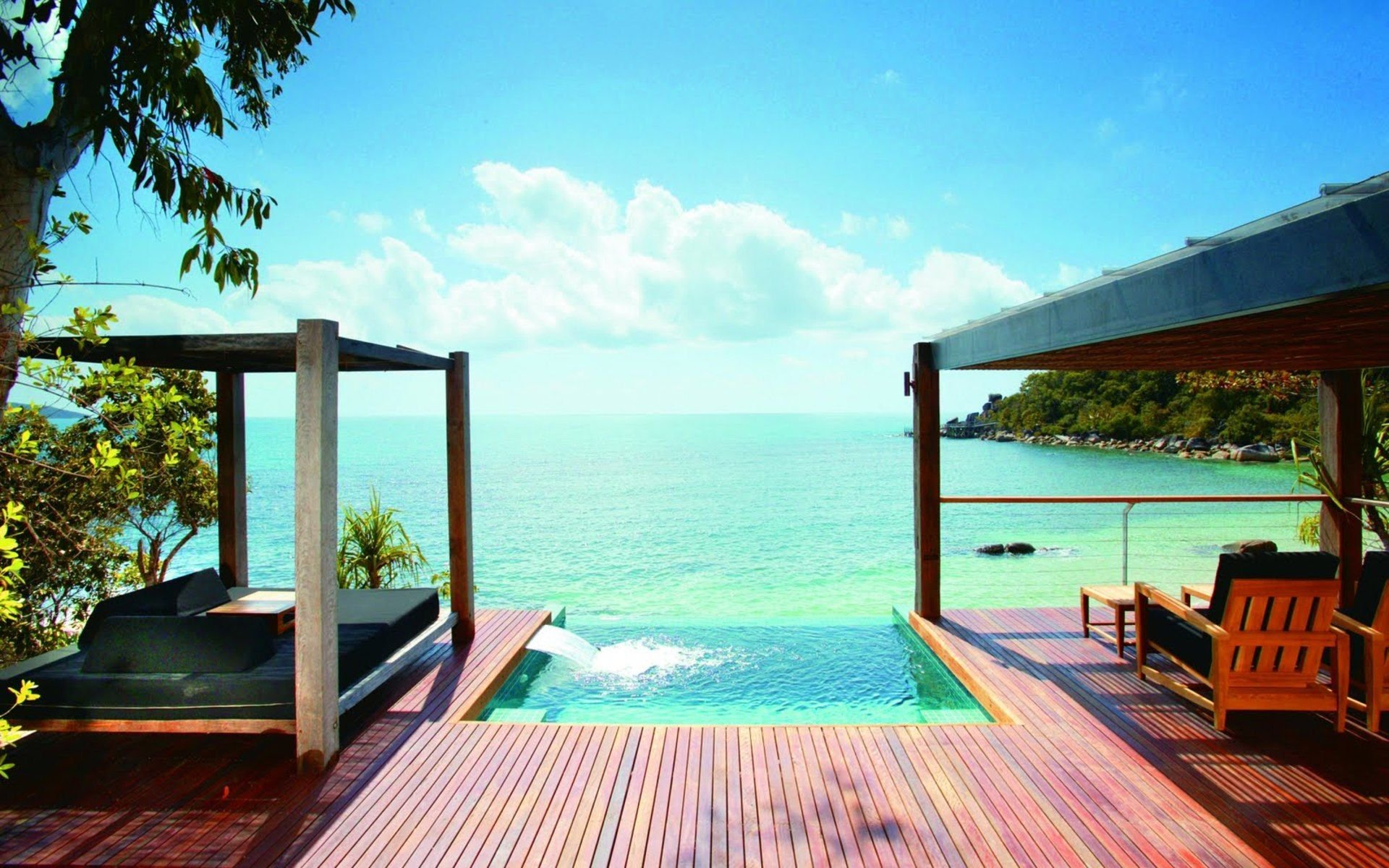 Домик с видом на море. Bedarra Island Resort 5*Австралия. Терраса в Шри-Ланка. Вид на океан с террасы. Терраса на берегу моря.