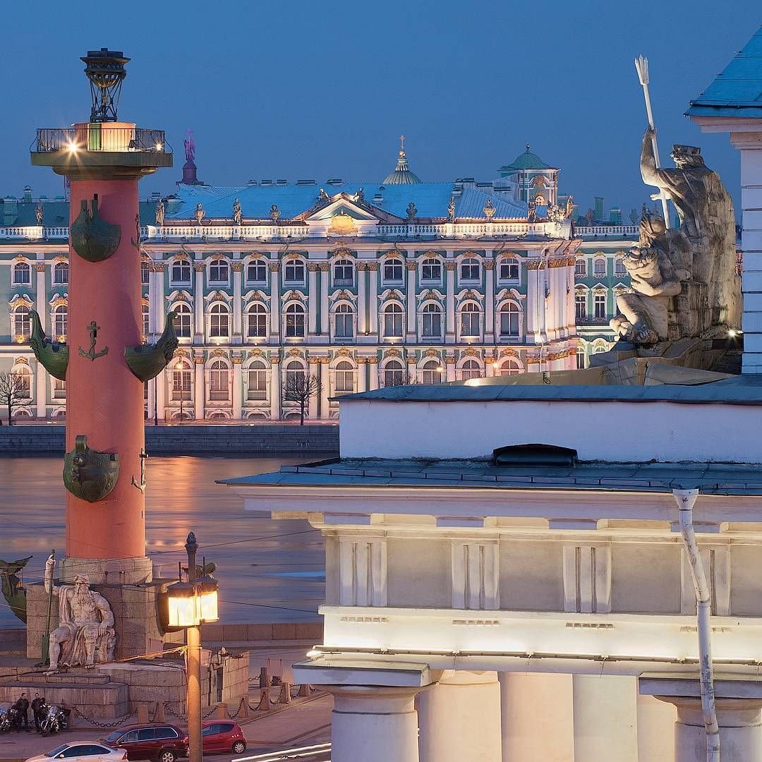 Санкт-Петербург панорама со стрелка Васильевского острова