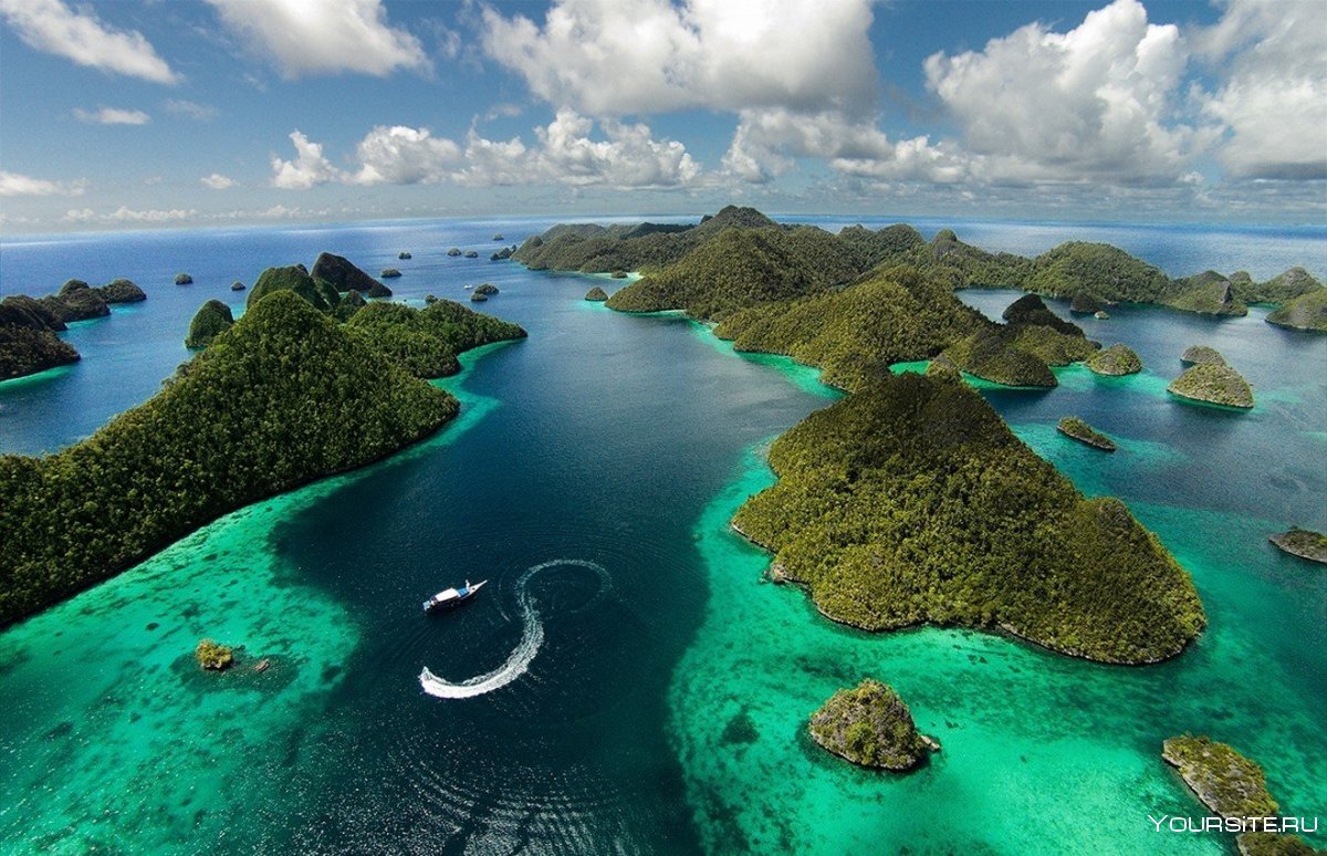 Острова архипелаг Палау внутри