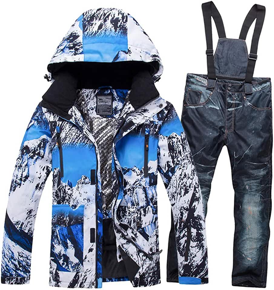 Лыжный зимний мужской костюм куртка и штаны