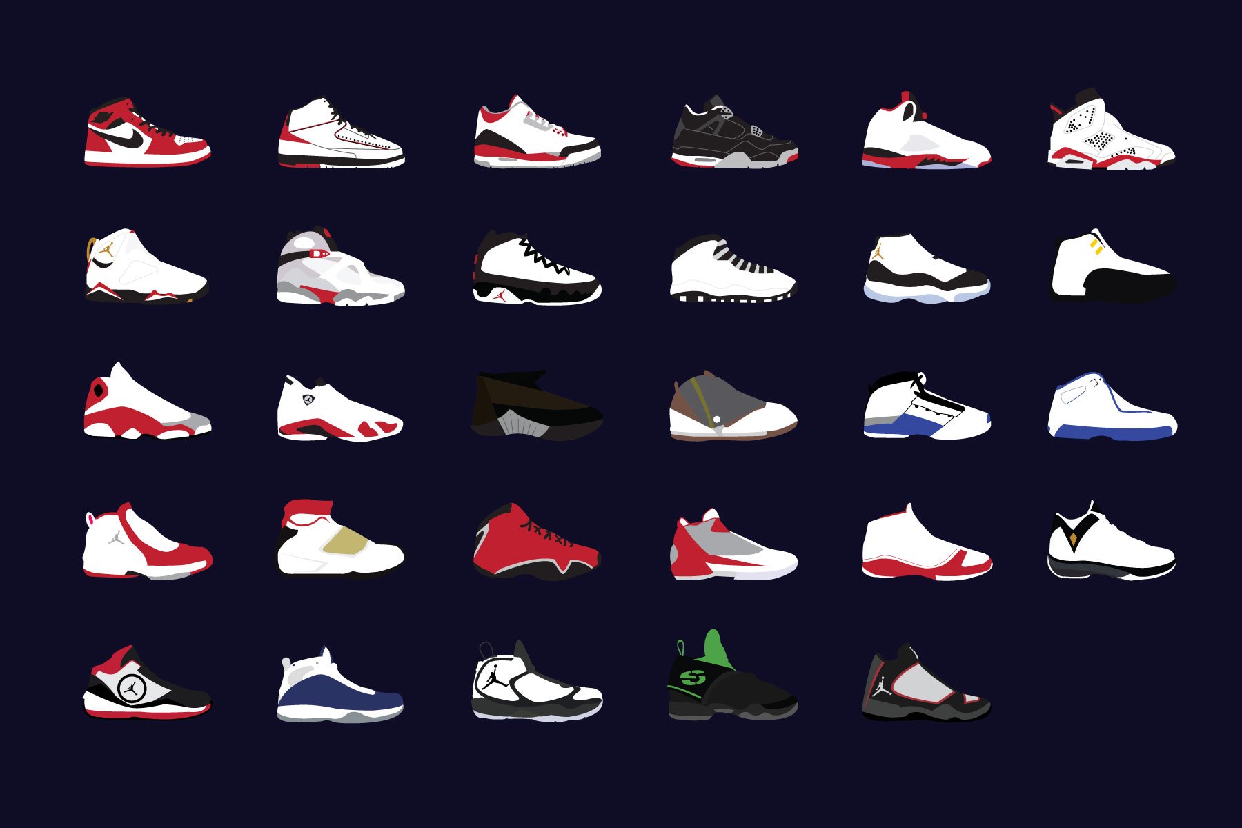 Nike Air Jordan вся линейка кроссовок