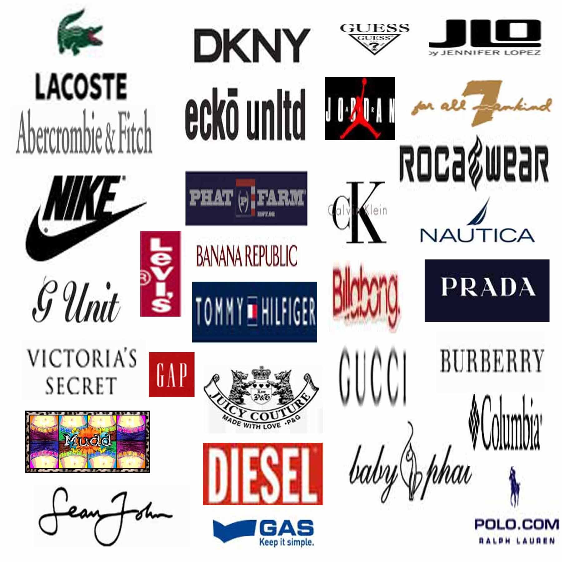 Все фирмы одежды с логотипами и их названия