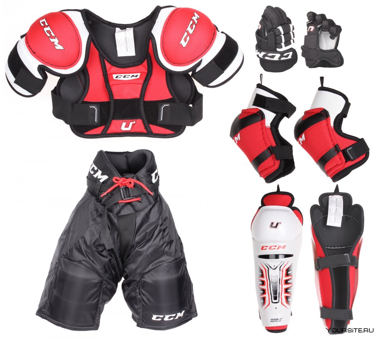 Защитный комплект для хоккея Warrior YTH Starter Kit, Youth l (9"), набор