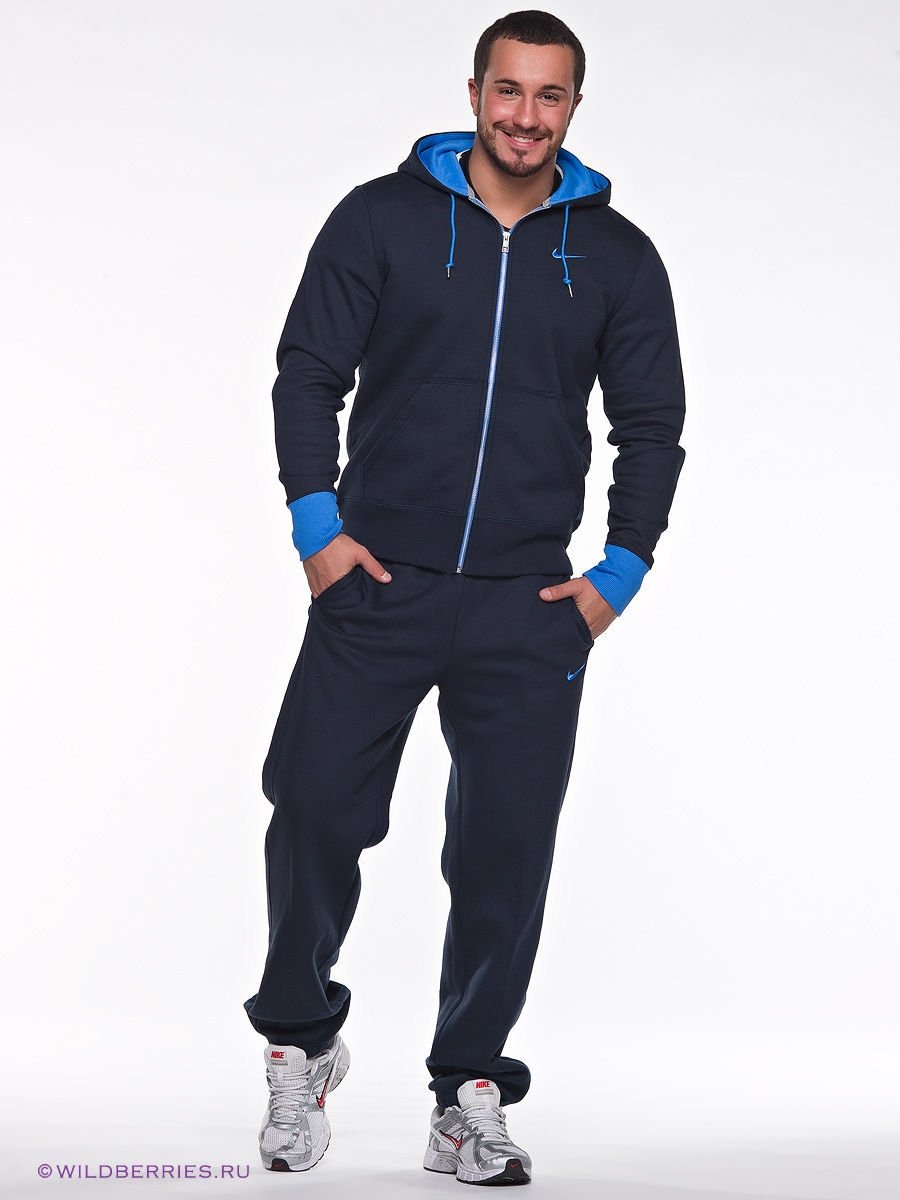 Nike Tech Fleece тёмно синий костюм