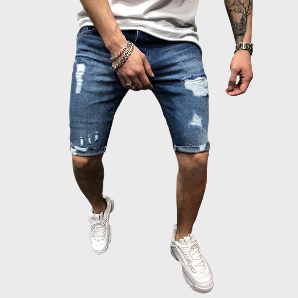 Шеин джинсовые мужские шорты