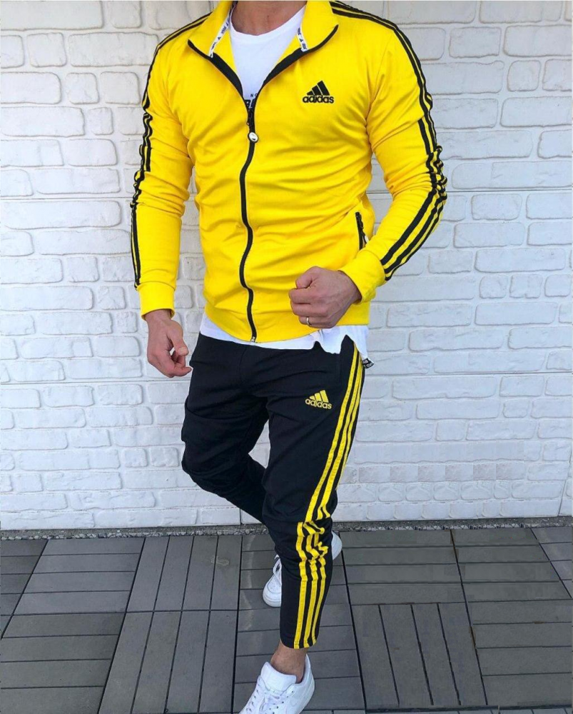 Желтый костюм адидас