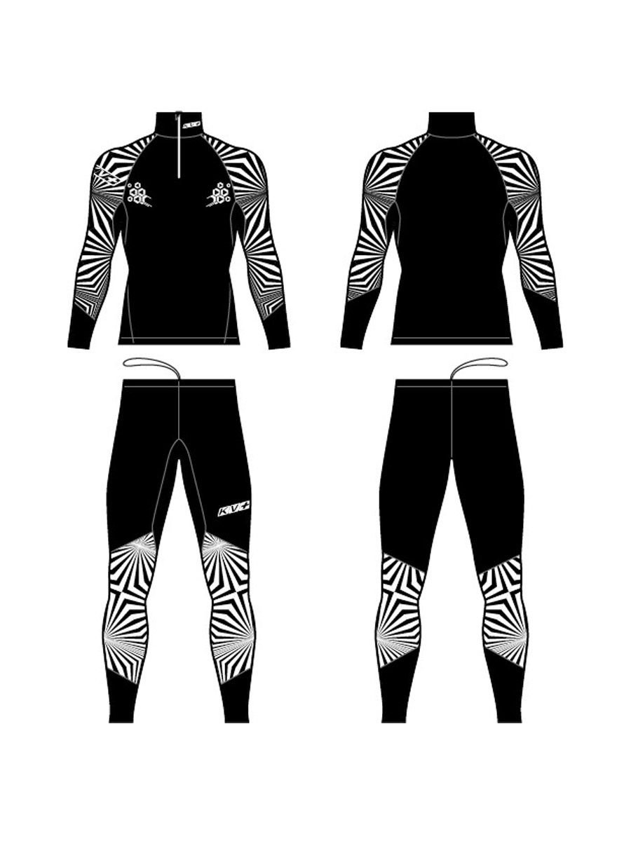 KV+ комбинезон раздельный Lahti two pieces Suit (Lycra) (21v118.10) (черно/белый)