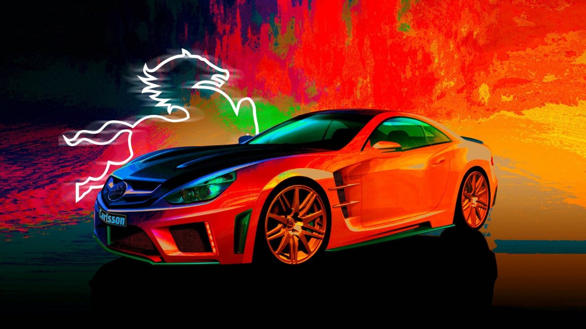 Автомобиль яркий фон
