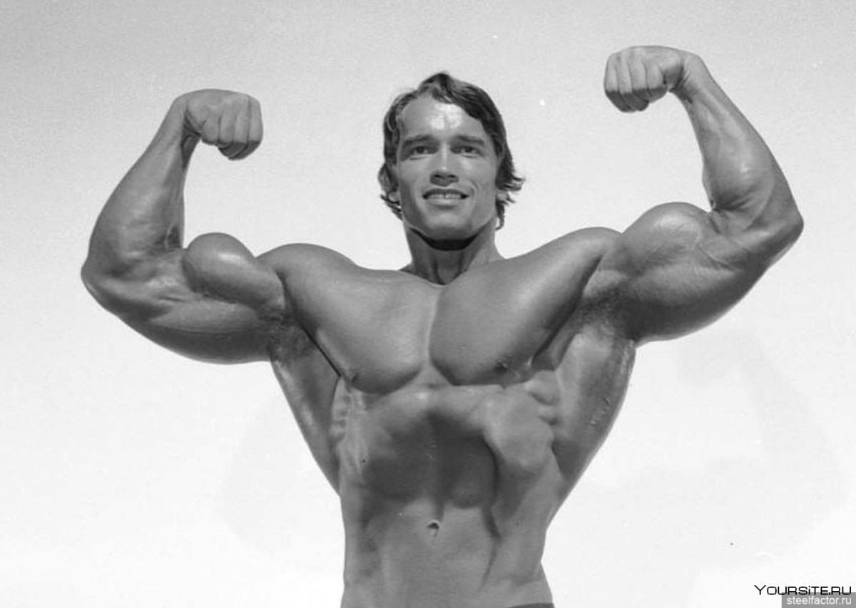 Arnold Schwarzenegger в молодости.