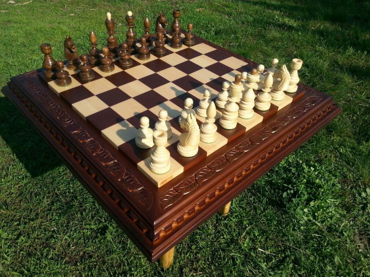 Резные шахматы 3в1