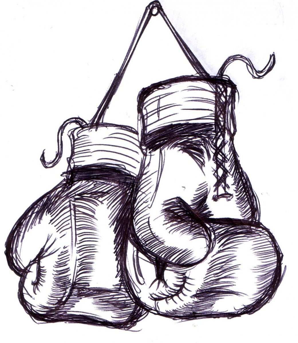Боксерские перчатки эскиз