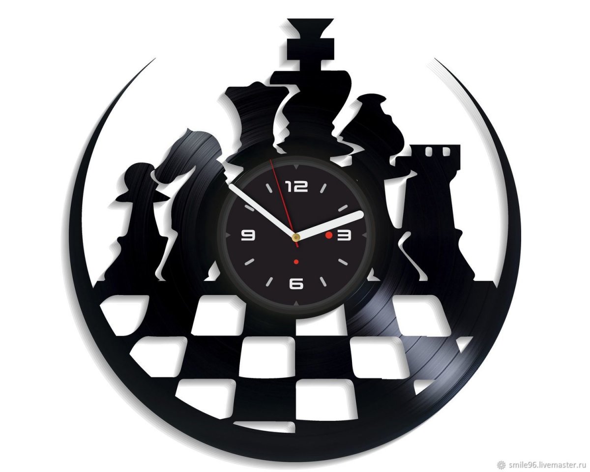 Грампластинки часы шахматы