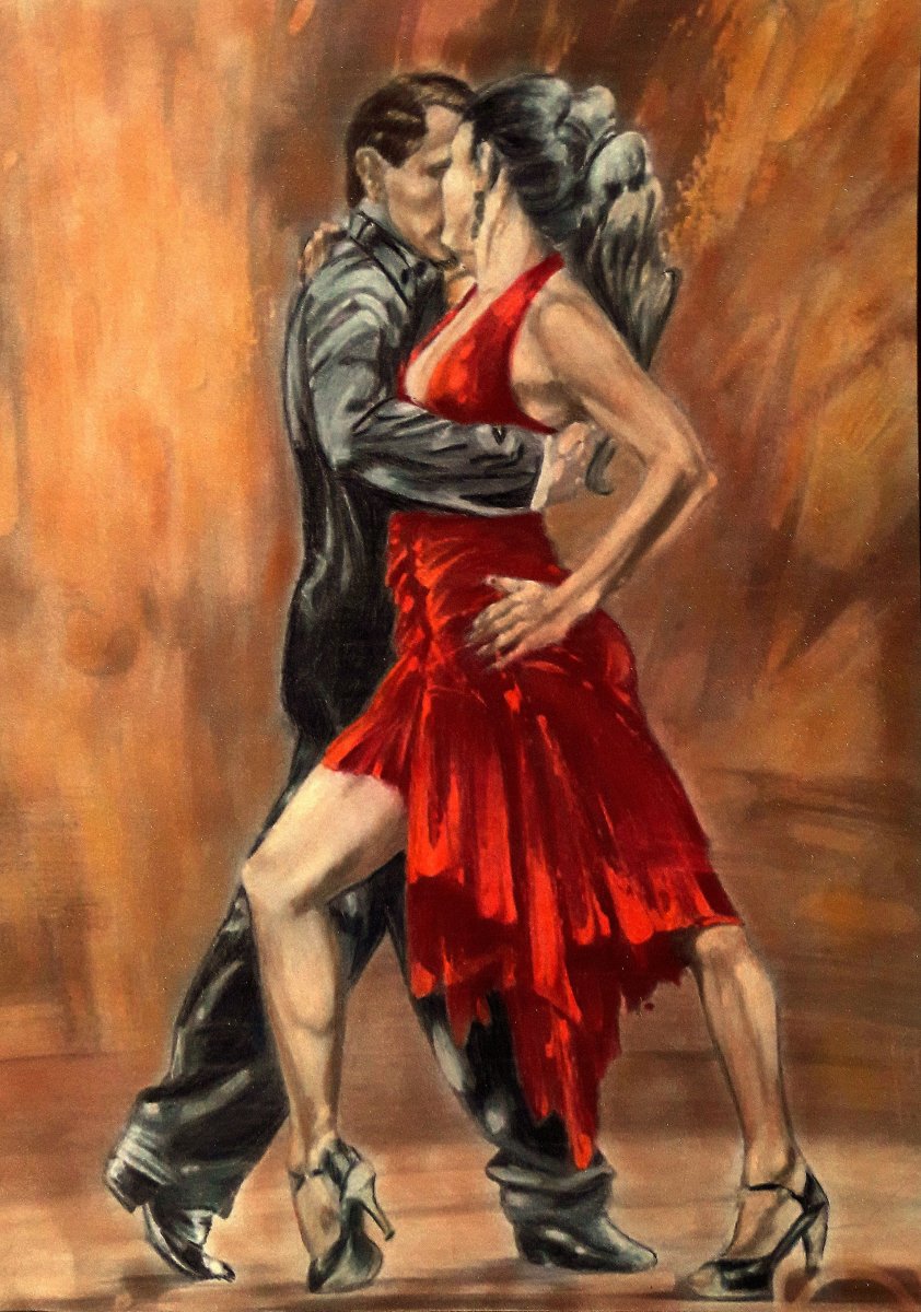 Картина танец танго Аргентинское