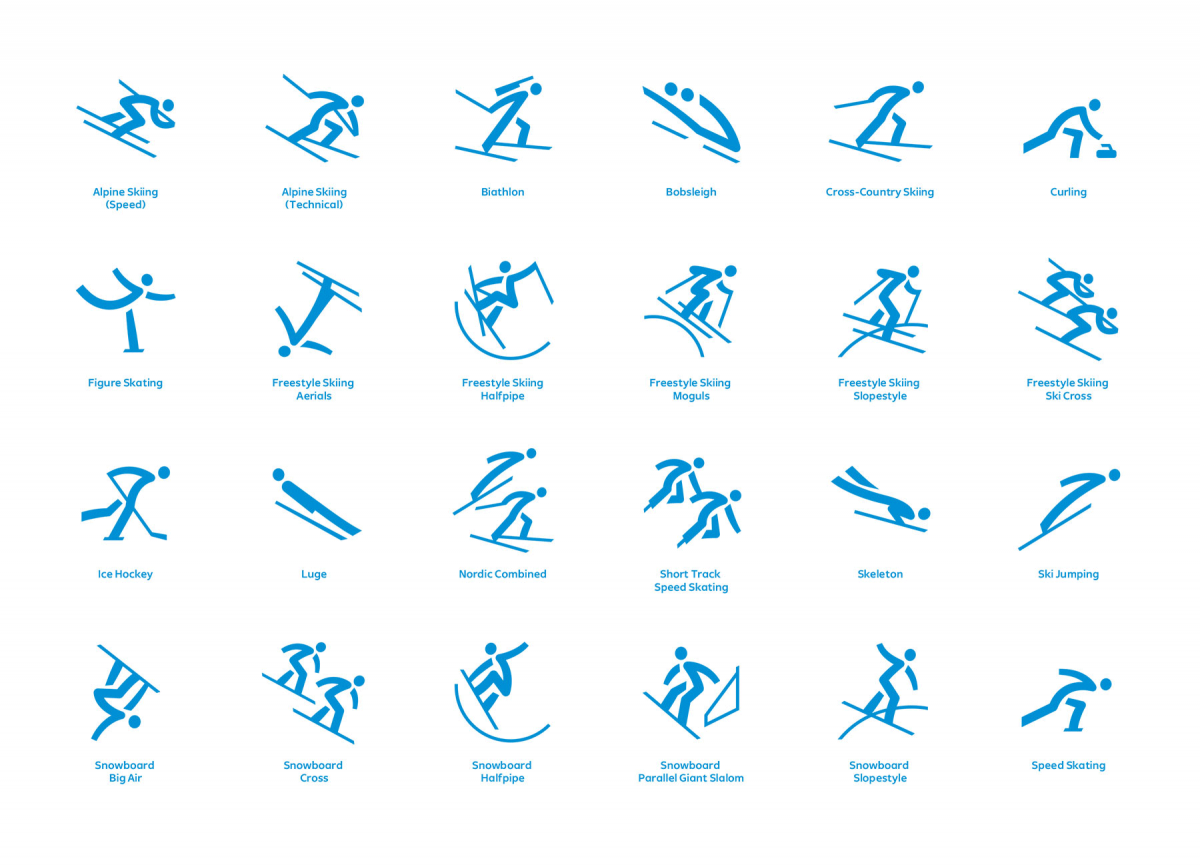 Пиктограммы зимних видов спорта
