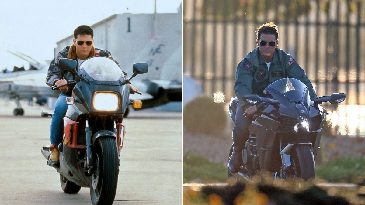 Том Круз на мотоцикле 90