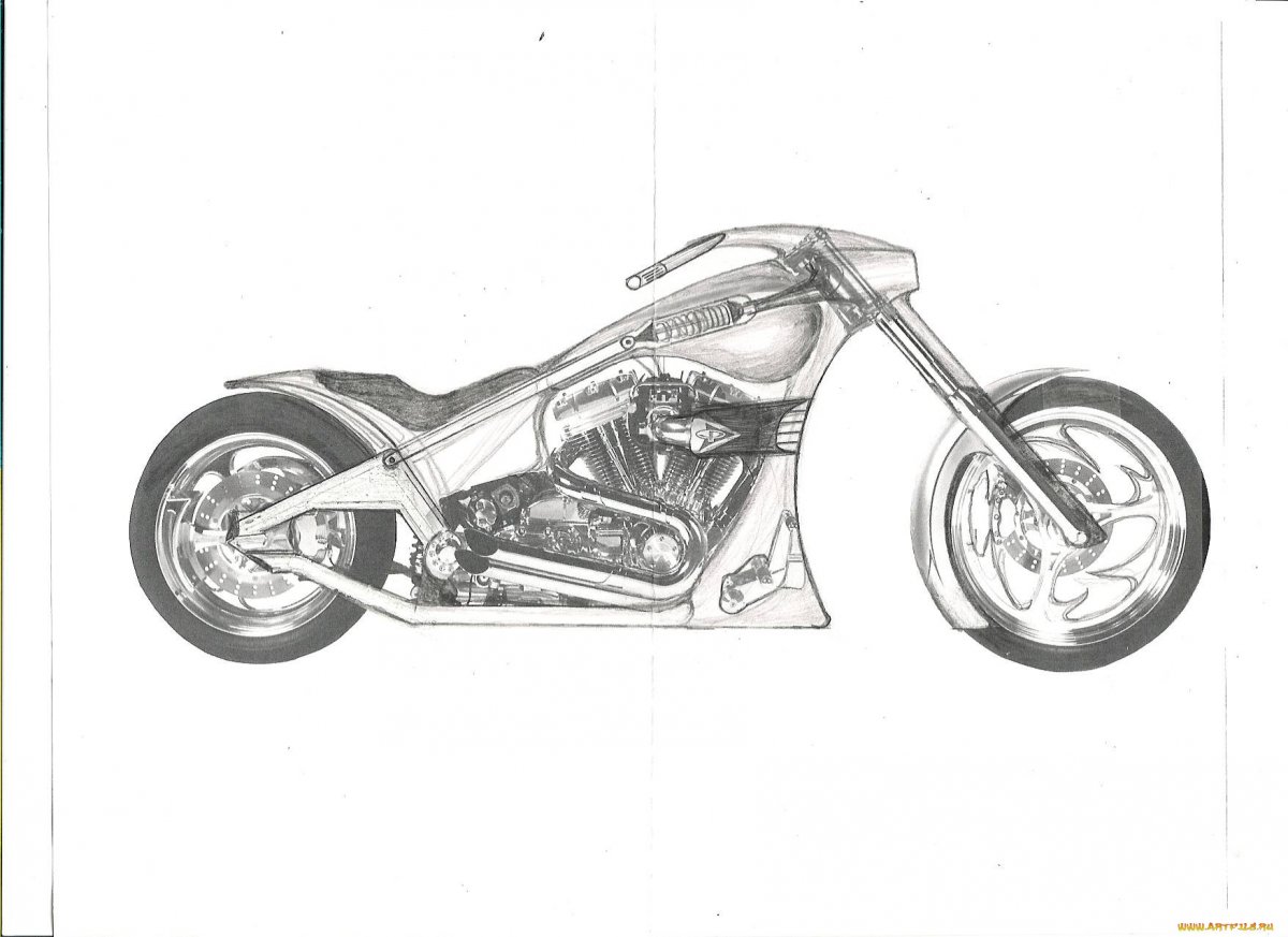Мотоцикл BMW r80 чертеж