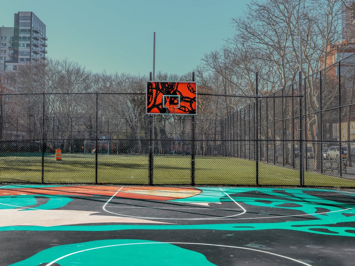Парк Ходынское поле баскетбольная площадка