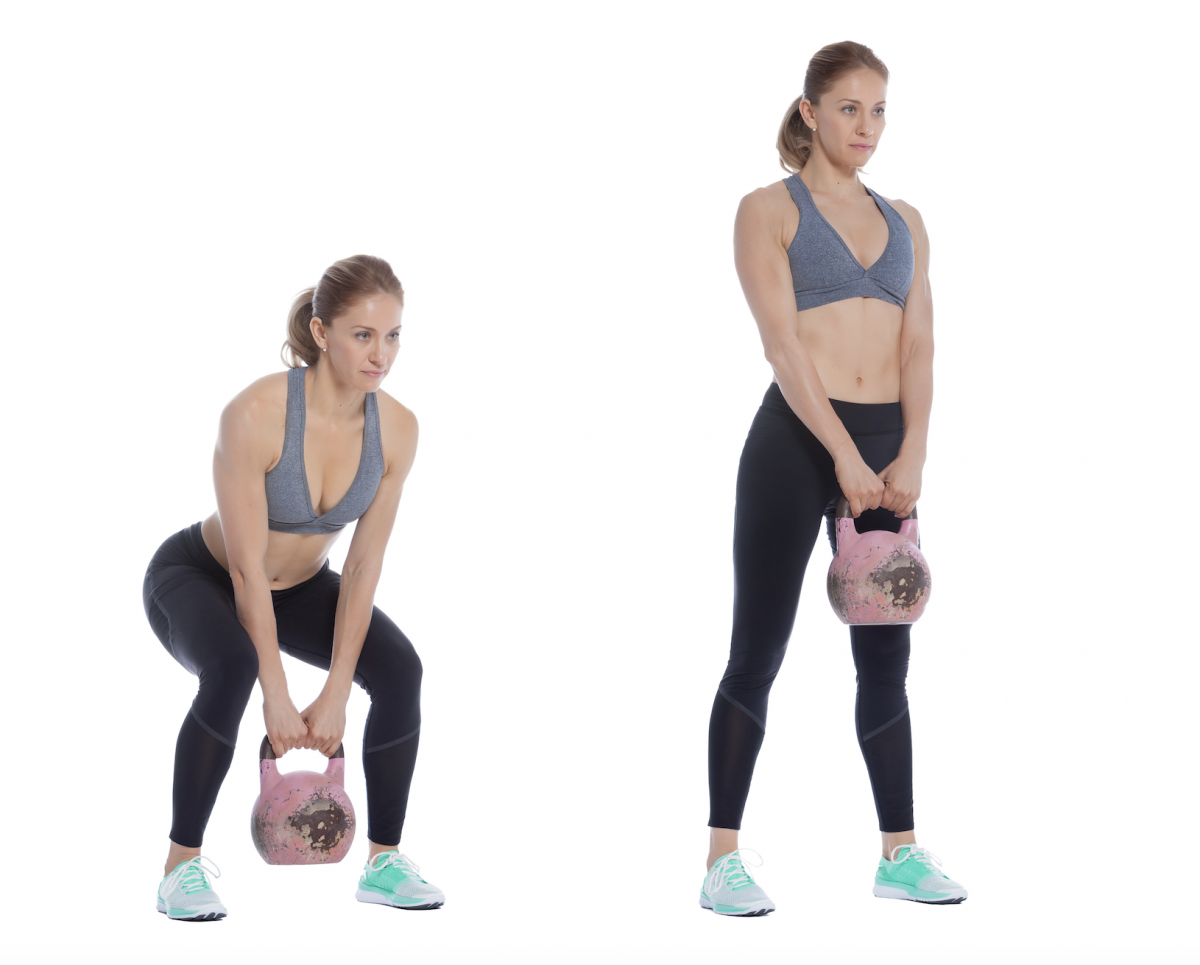 Становая тяга с гирями