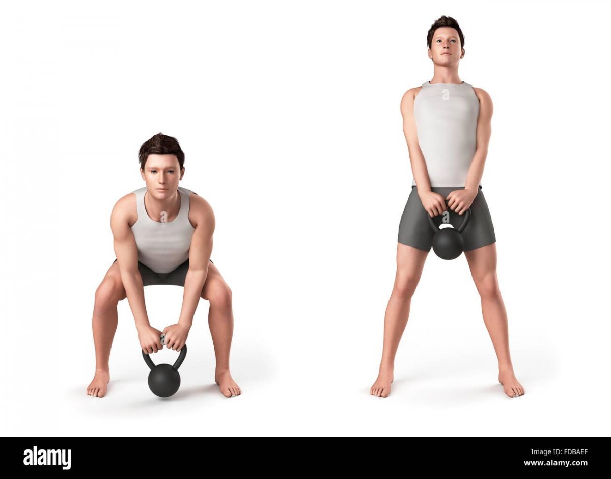 Становая тяга с гирями