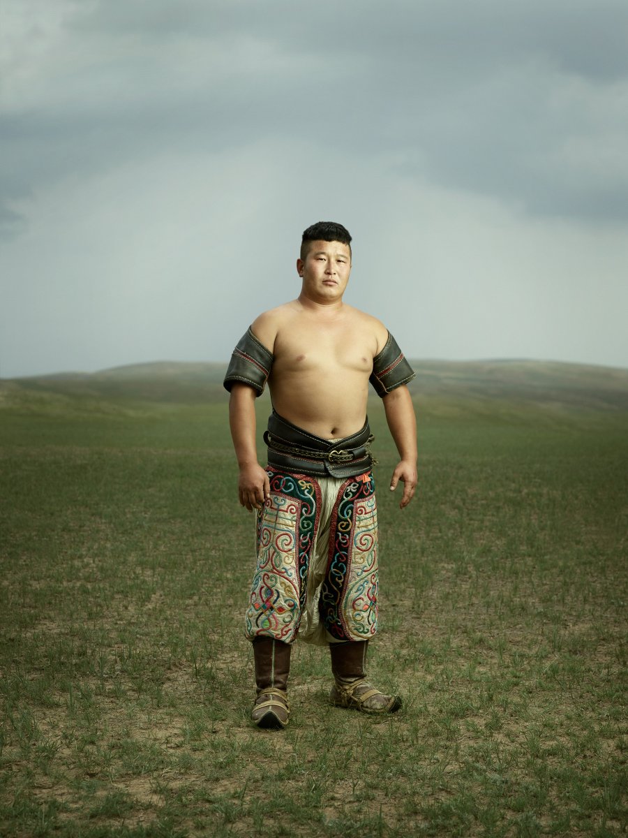 Монгольские мужчины борцы