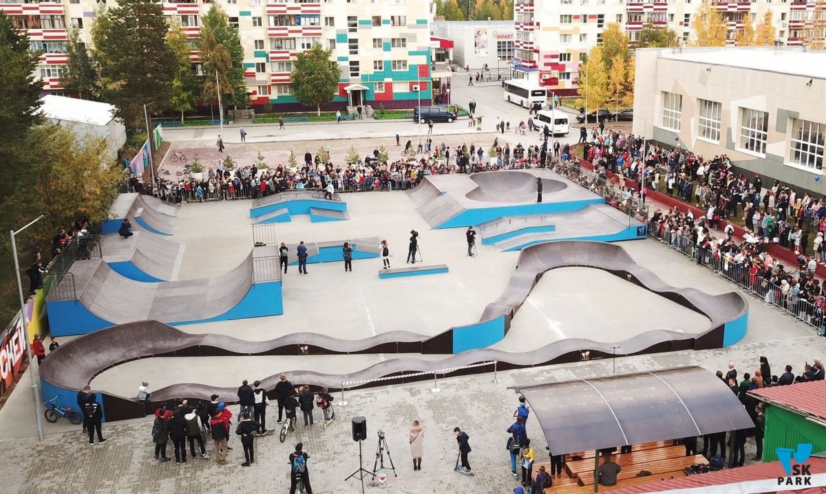 Скейт парк в новом городе