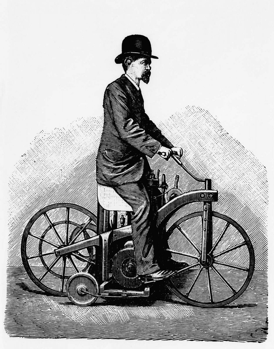 Мотоцикл Даймлера с ДВС 1885 года