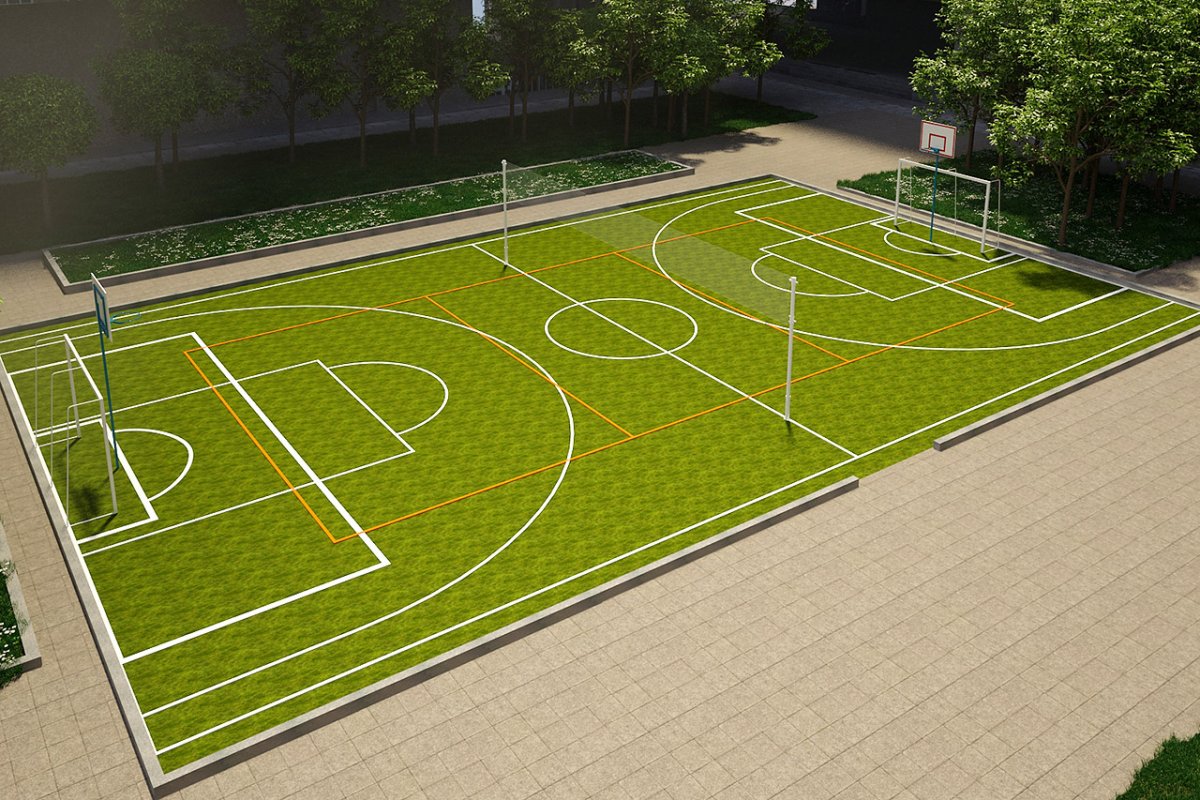 Футбольная площадка на даче