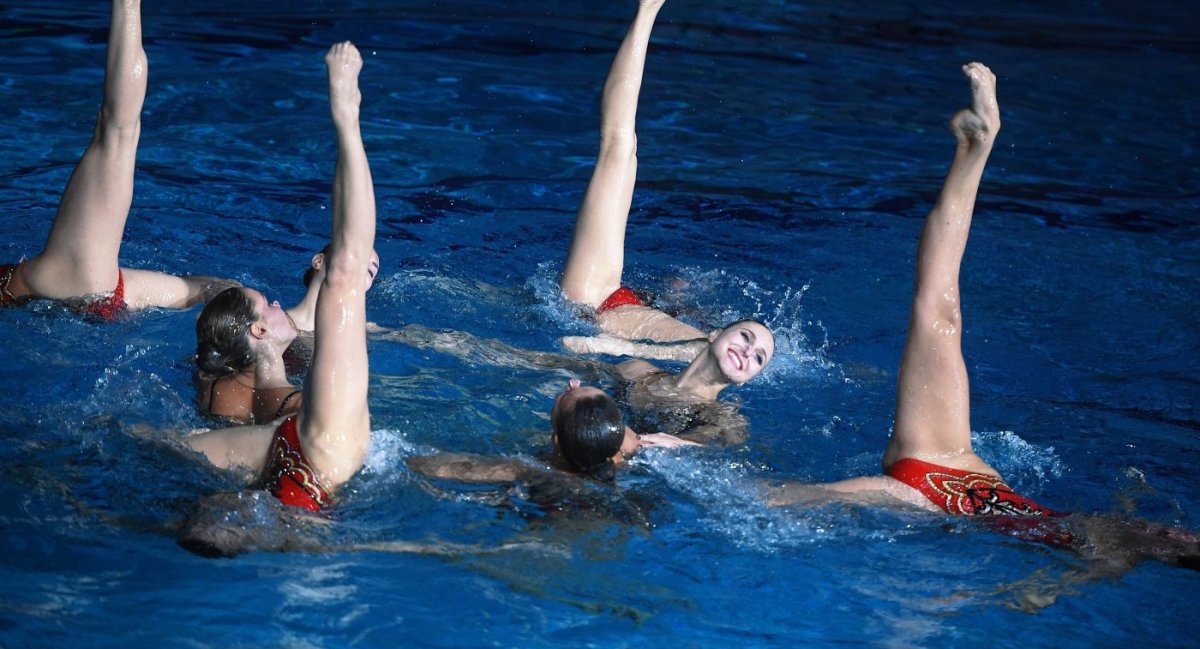 Ромашина и Ищенко Чемпионат мира fina 2015