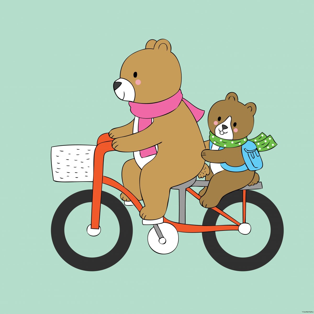 Медведь наивелосипеде