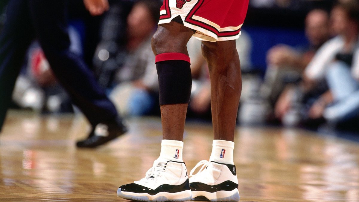 Майкл Джордан в кроссовках Jordan 11