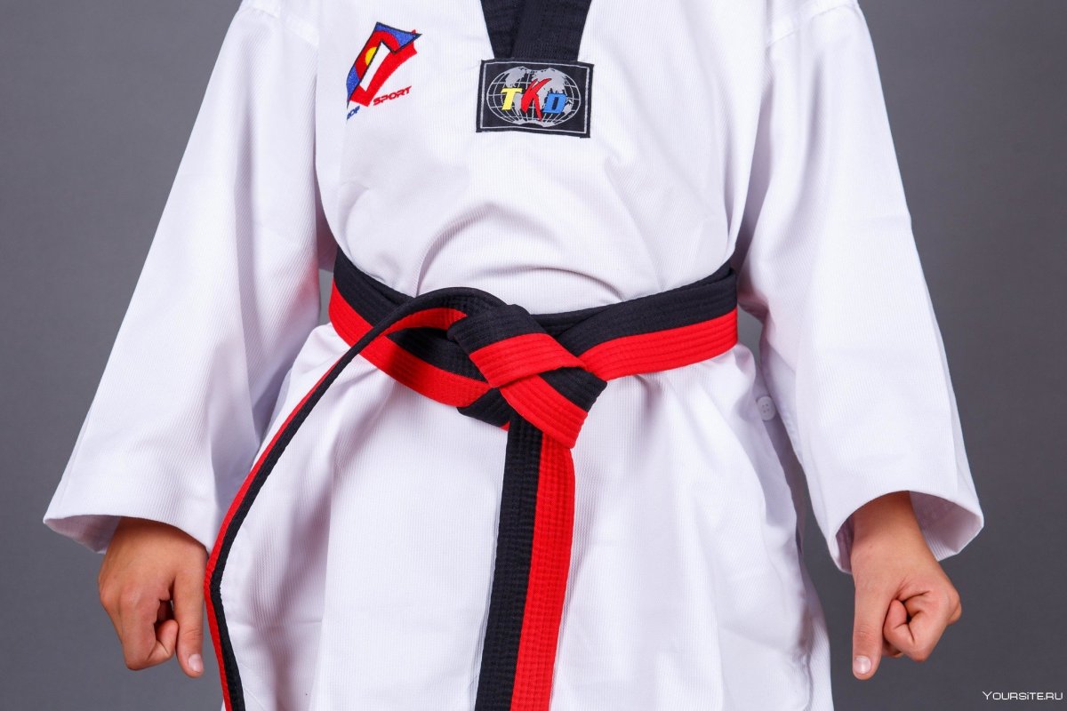Taekwondo черно красный пояс