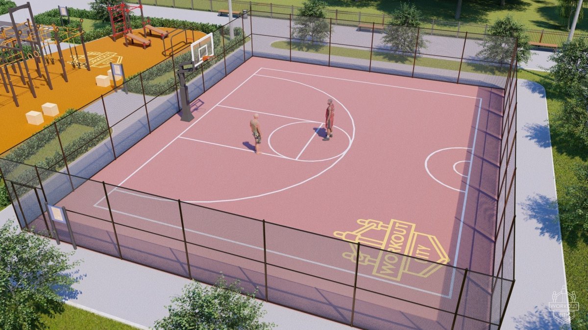 Детские площадки вид сверху