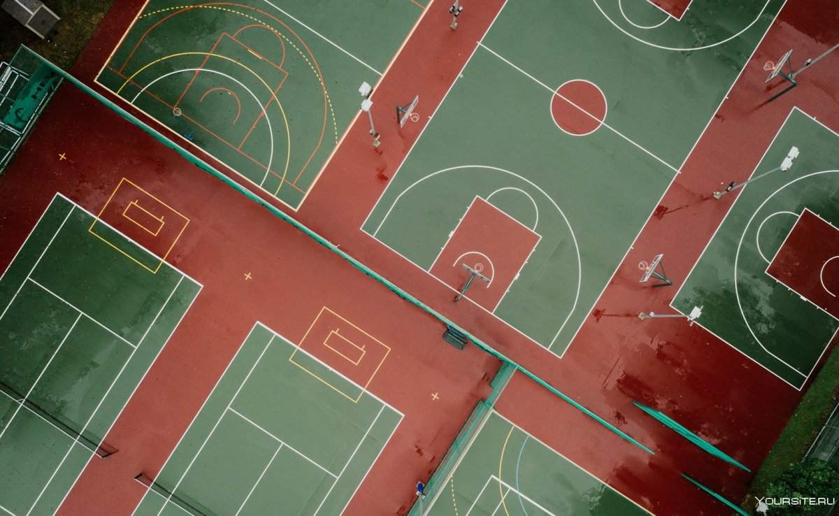 Спортивная площадка вид сверху