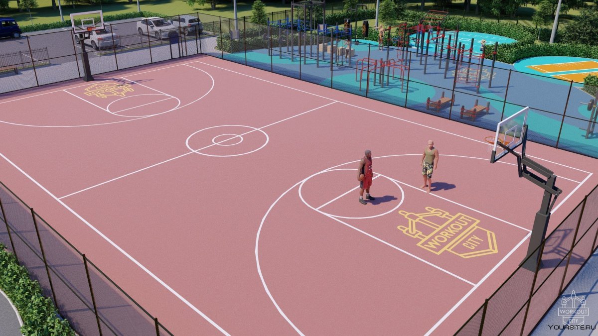 Спортивное поле вид сверху