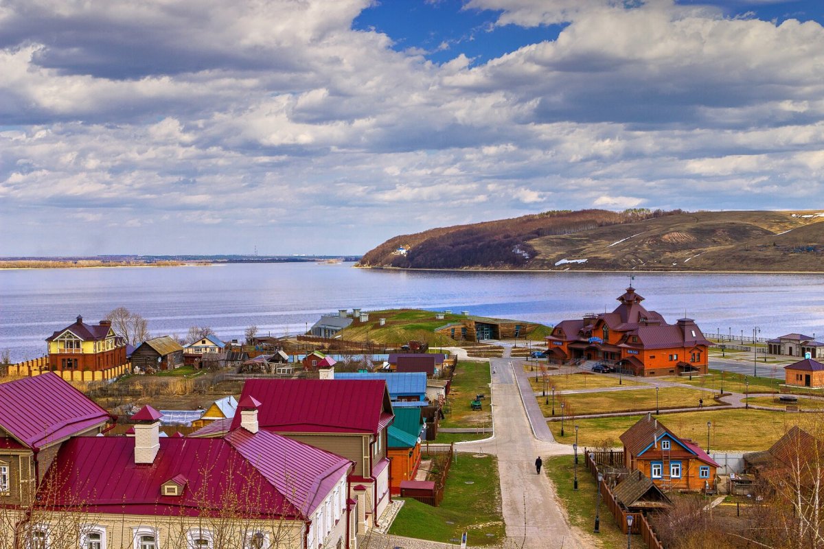 Остров град Свияжск вид сверху