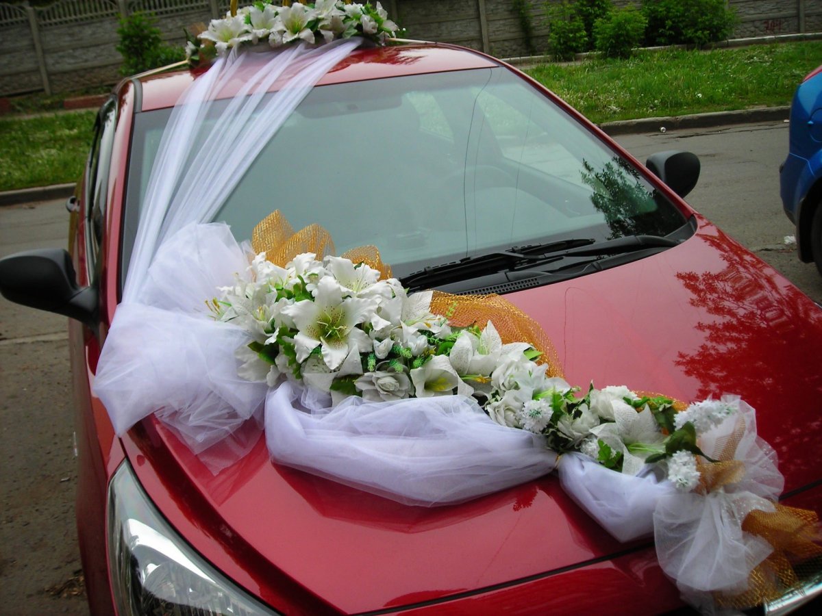 Растяжки для украшения свадебной машины