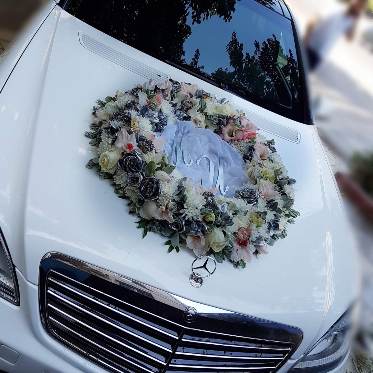 Украшение машины на свадьбу в феврале