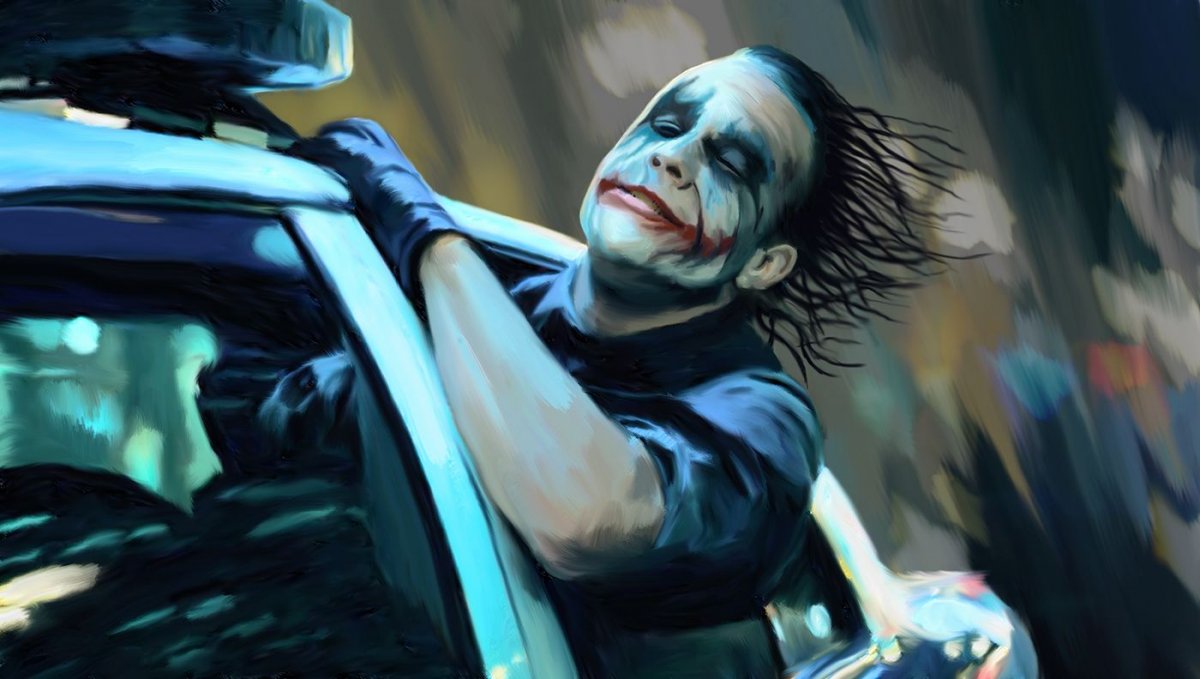 Джокер хит Леджер в машине