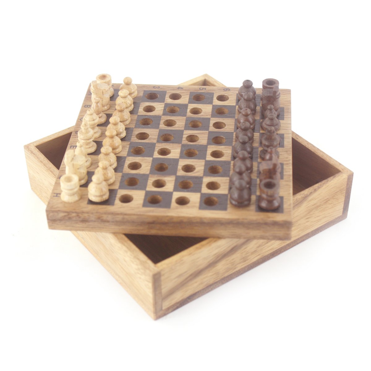 Шахматы Woodgames складные из бука 40мм с утяжеленными фигурами