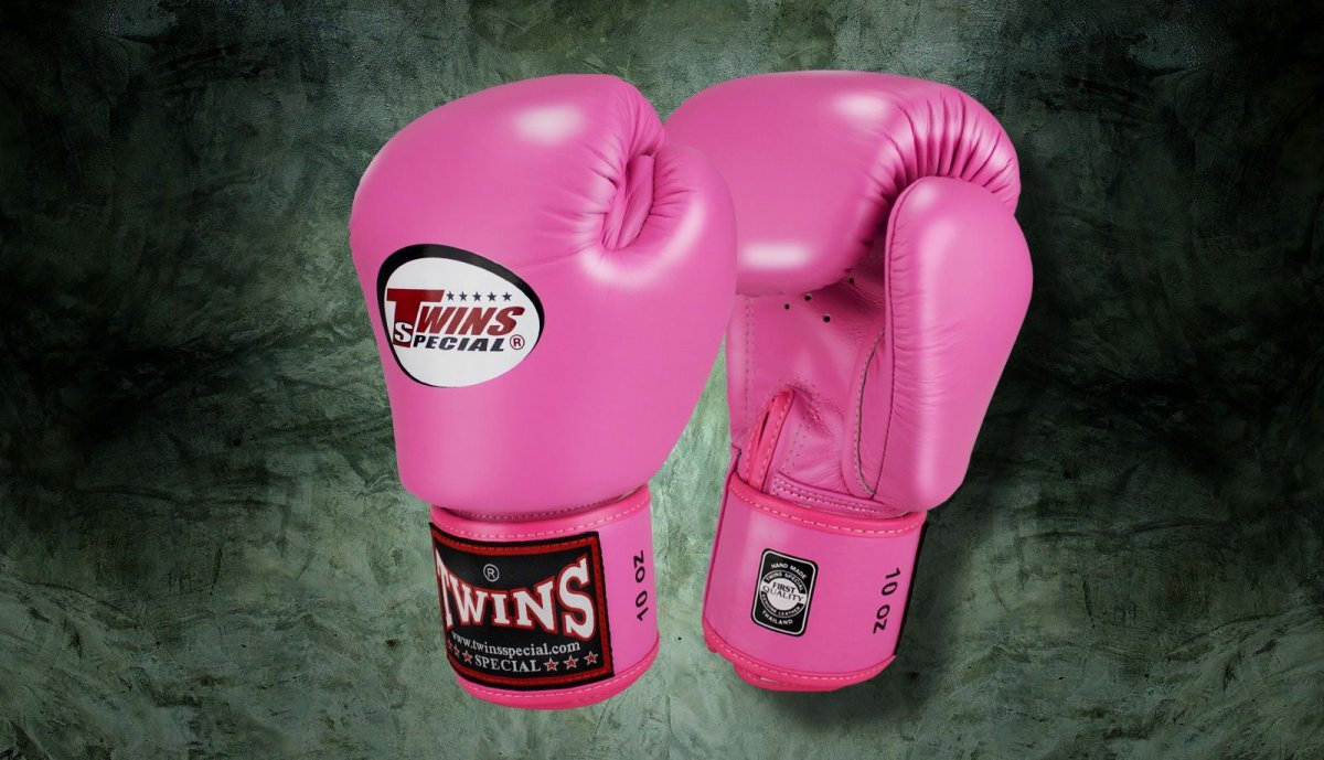 Розовые боксерские перчатки Twins
