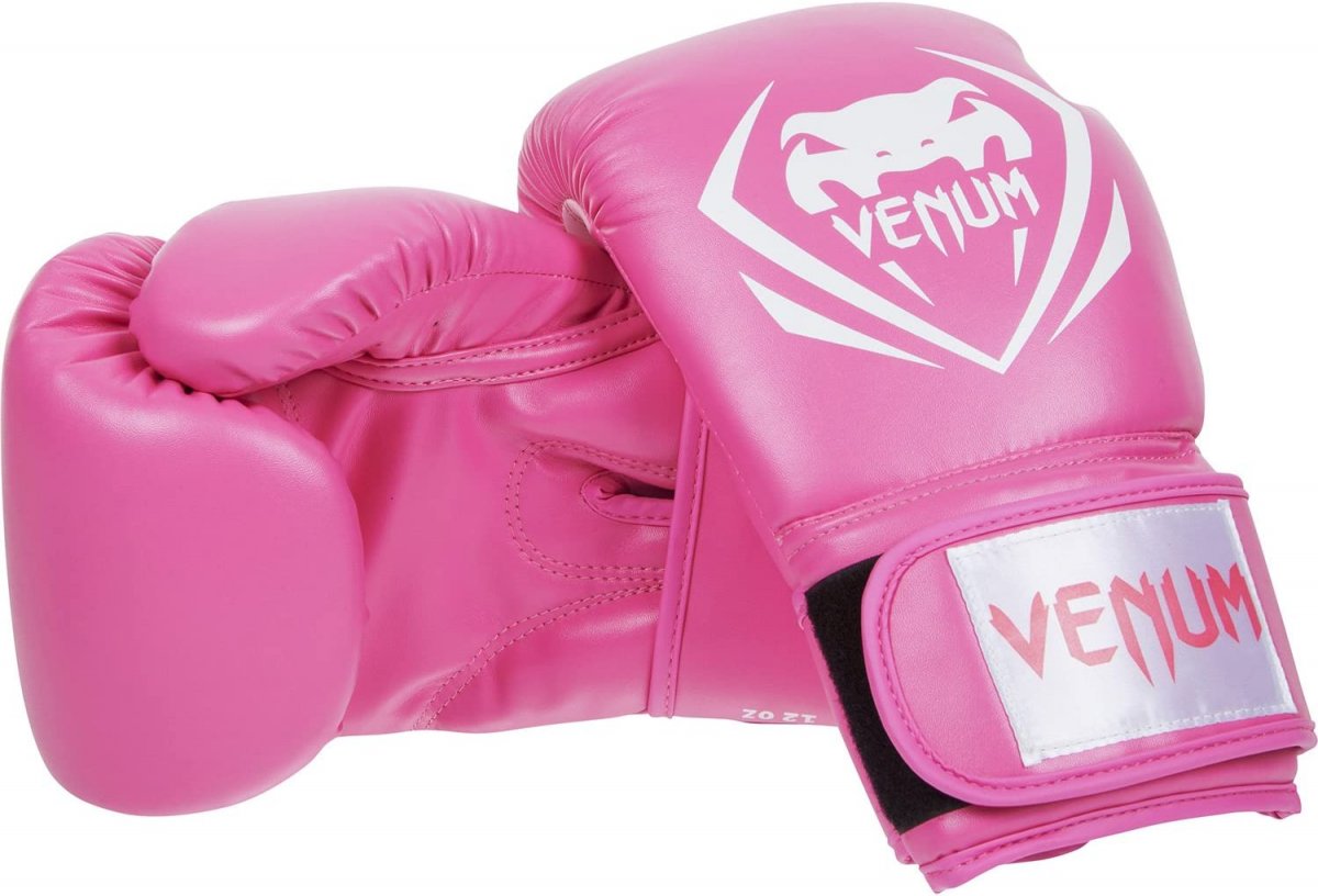 Перчатки Venum для бокса 8 унций розовые