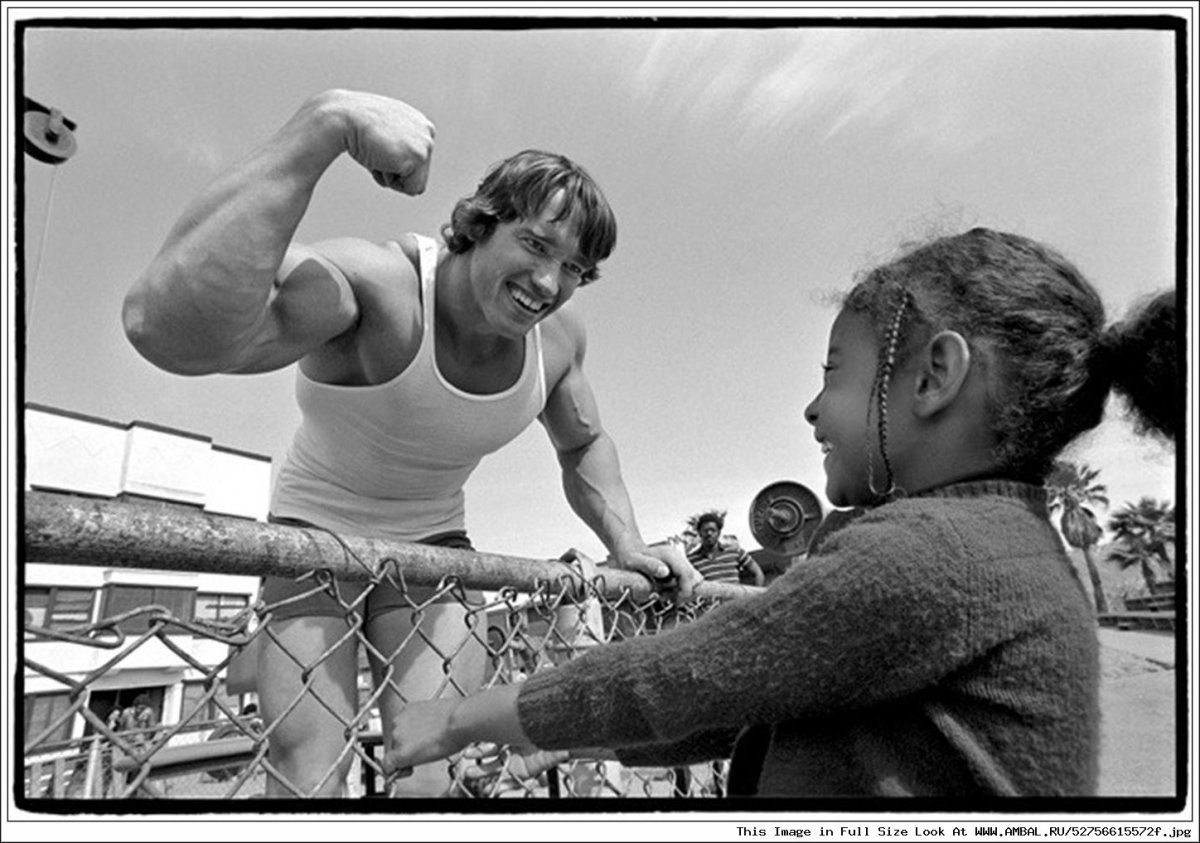 Arnold Schwarzenegger, Venice Beach, 1976