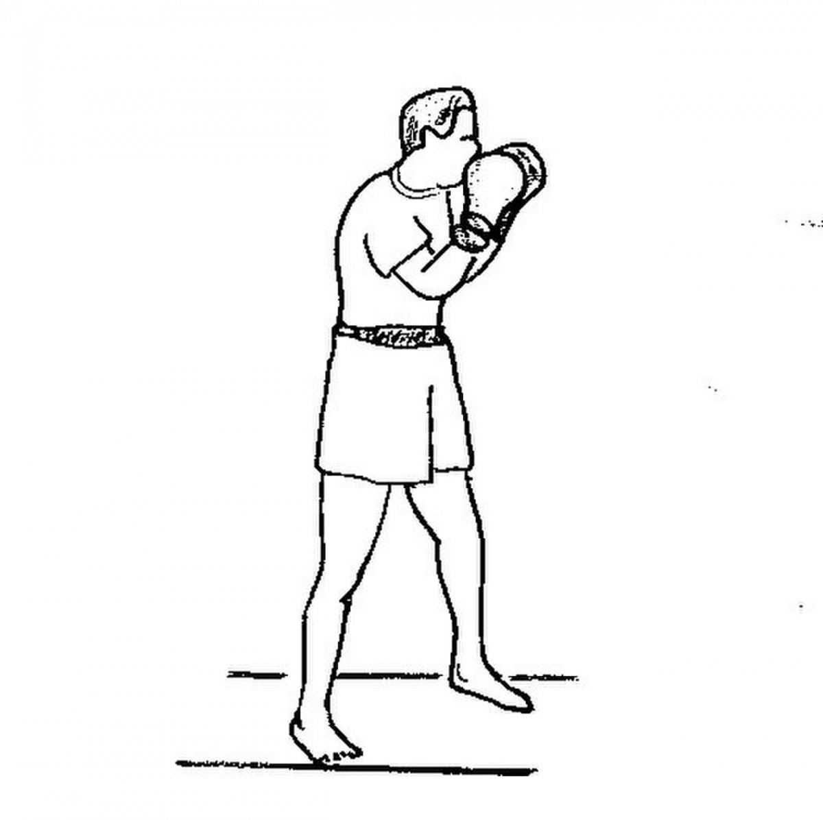 Защитная стойка в боксе