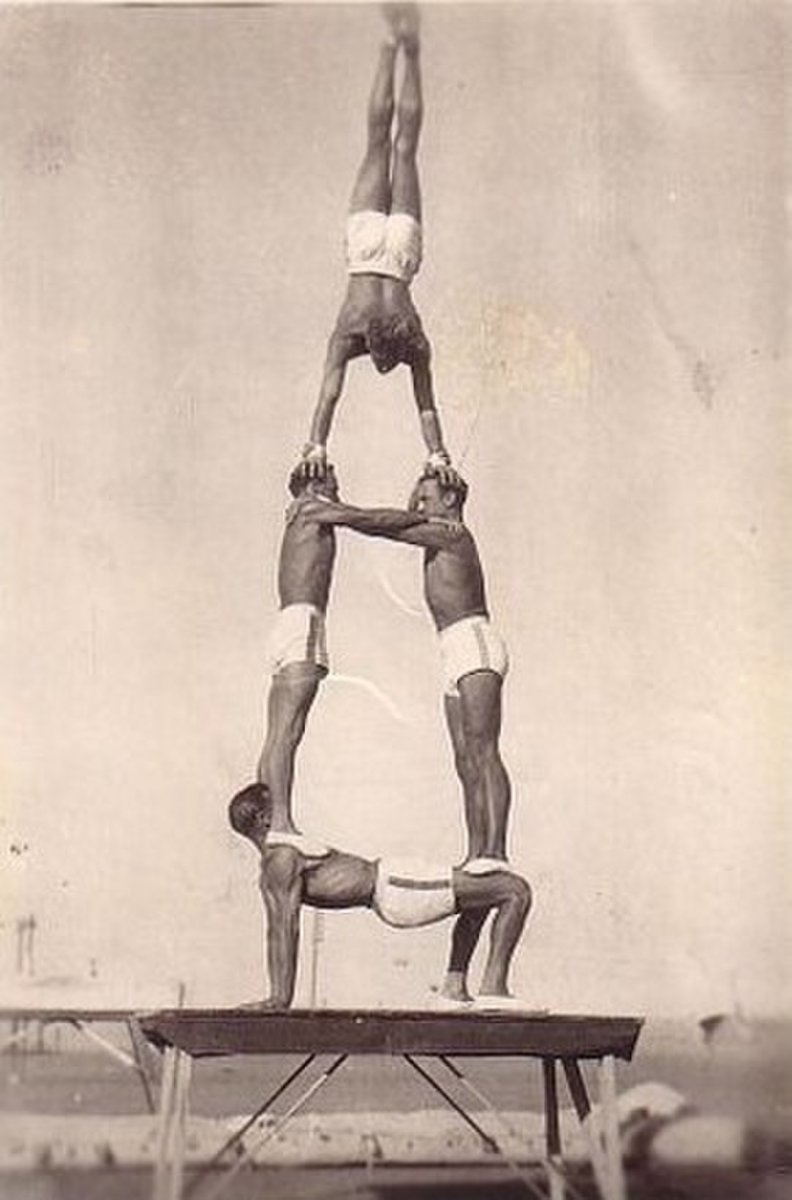 гимнастические пирамиды из людей