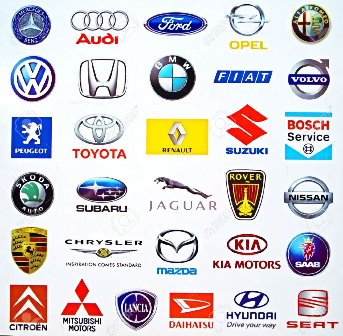 Автомобильные эмблемы и их названия