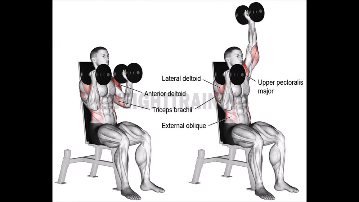 One Arm Dumbbell overhead Extensions