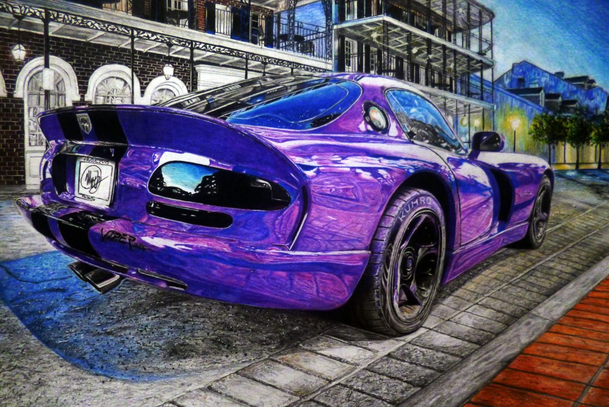 Фиолетовый Додж Вайпер