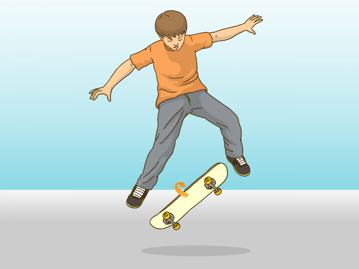 Лёгкие трюки на скейте
