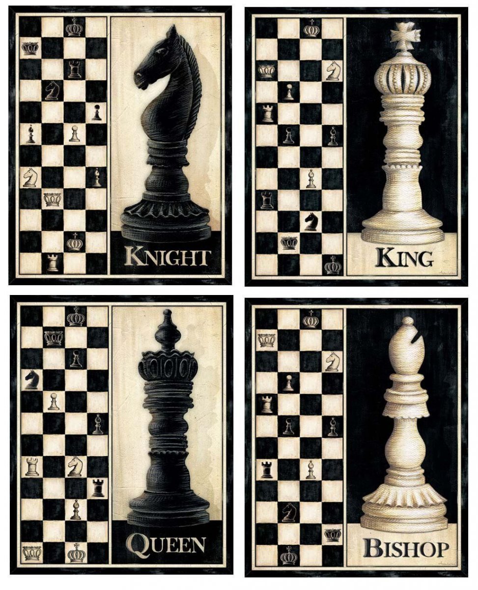 Шахматы фигуры на доске ферзь и Король