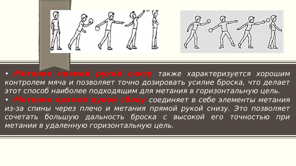Метание в горизонтальную цель снизу техника